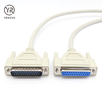 Cable macho D-Sub de 25 pines DB25 cable aislado de PVC para computadora electrónica e impresora
