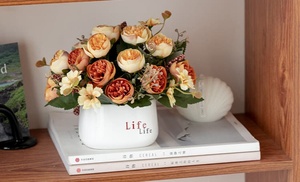 H446 Diseños Modernos de Flores Artificiales de Alta Gama, Arreglos Decorativos Hechos <span class=keywords><strong>a</strong></span> Mano para Mesa de Comedor, <span class=keywords><strong>Refrigerador</strong></span> y Oficina - Product Image 2