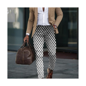Pantalones de Vestir Elásticos a Cuadros para <span class=keywords><strong>Hombre</strong></span>, Pantalones Largos Ajustados, Casuales y de Negocios, Pantalones de <span class=keywords><strong>Hombre</strong></span> - Product Image 6