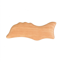 Planche Gua Sha en bois de hêtre, fabrication usine, logo personnalisé au laser, outil de massage en bois pour le visage, le dos et le corps