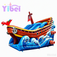 Grand toboggan gonflable sur le thème des pirates pour l'extérieur, toboggan gonflable en PVC de qualité commerciale pour parc d'attractions