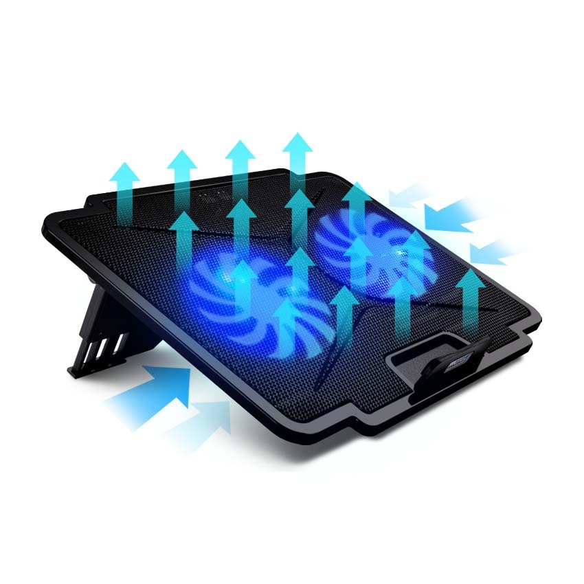 Ультратонкая охлаждающая подставка Coolcold для ноутбука с двумя USB-портами, два вентилятора, охладитель для ноутбука