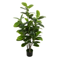Objets décoratifs en gros, faux arbre Ficus Elastica, arbres artificiels en plastique, arrangements floraux, décoration intérieure et extérieure