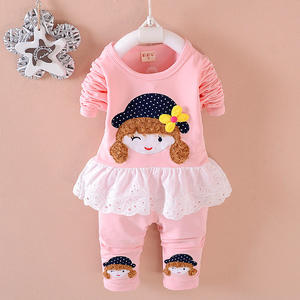 ชุดเสื้อผ้าเด็กผู้หญิงสไตล์เกาหลี แขนยาว พร้อมกางเกงเลกกิ้ง - Product Image 3