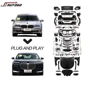 Kit de carrosserie de conversion de modification automatique pour <span class=keywords><strong>BMW</strong></span> série 7 F02 2008-2015 mise à niveau vers 2024 G70 M760 assemblage de pare-chocs lampe assy - Product Image 1