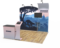 Stand d'exposition avec logo personnalisé en gros stand de foire commerciale 10*10