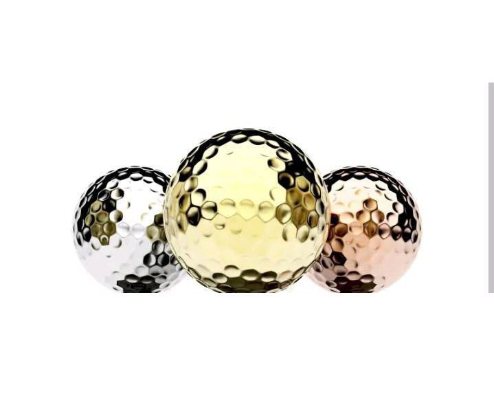 ユニークな金銀色ゴルフボール（42mm）ギフト・プロモーション用