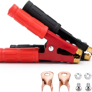 Pince crocodile à ressort en laiton avec poignée isolée rouge et noire et mâchoire dentée pour bornes de câbles de <span class=keywords><strong>batterie</strong></span> de <span class=keywords><strong>voiture</strong></span> - Product Image 5