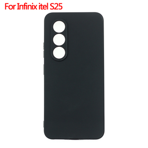 Nhà sản xuất bán buôn Matte TPU trường hợp mềm Frosted Cover quay lại Silicone điện thoại di động Trường hợp đối với Infinix Itel S25 Đen - Product Image 2
