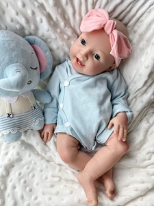 18インチ固体ソフトシリコンBebeリボーン人形手作りDIY BonecaリボーンCorpo Deシリコーン人形女の子用 - Product Image 3