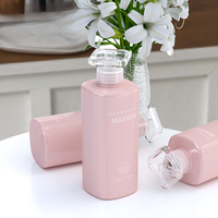 Bouteille de lotion carrée en plastique PET personnalisée de 500 ml, bouteilles de luxe pour shampooing et après-shampooing