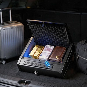 Electronic Digital Gun <b>Safe</b> with Fingerprint Keypad Auto-Lid Open Indoor Outdoor Storage <b>Box</b> - Product Image 3