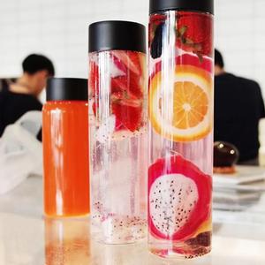 Gran oferta, botellas cilíndricas de plástico PET transparente, 300ml, 400ml, 500ml, tapa de grado alimenticio para jugo, bebida, agua, embalaje de bebidas - Product Image 2
