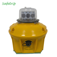 Lumière LED portable à économie d'énergie, alimentée par énergie solaire/batterie, bidirectionnelle, pour bordure de piste, avec couleur blanche/jaune pour aéroport