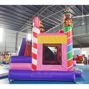 Commerciale per bambini gonfiabile Moonwalk Candyland Sugar Shack casa di rimbalzo di caramelle terra che salta castello gonfiabile - Product Image 3