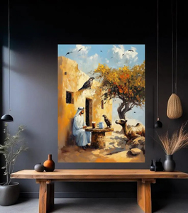 HAOWAI <b>Drop</b> Shipping Arabic Culture Oil Painting Canvas Wall Art Vintage Art, Middle Eastern Poster for Home Deco 202508YL064 3 - Product Image 2