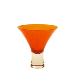 250ml Stock Couleur Orange Fait Main Décoratif Tige Courte <span class=keywords><strong>Verre</strong></span> À <span class=keywords><strong>Martini</strong></span> - Product Image 1