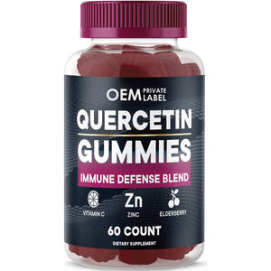 Gummies sans sucre pour adultes à marque privée OEM, à la quercétine et à la baie d'églantier noire, avec vitamine C et zinc, pour améliorer l'immunité - Product Image 1
