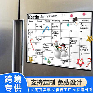 Tableaux blancs personnalisables, nouveaux tableaux d'écriture, feuilles de planification d'étude effaçables transfrontalières, aimants promotionnels pour réfrigérateur, magnétiques - Product Image 3