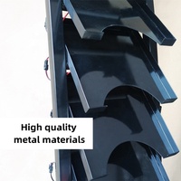 Éclairage LED vertical moderne personnalisé pour présentoir de sol en métal thermolaqué pour échantillons de carreaux de pierre