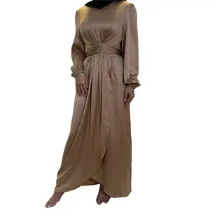 Muslimqlo vestido com duas alças, vestido francês de leste médio dubai roupas musculinas abaya vestidos musculares