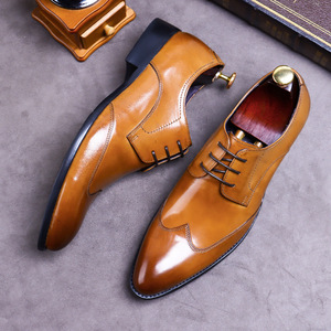 Zapatos casuales con cordones de estilo empresarial británico para hombre, zapatos de cuero genuino para hombre, tallas grandes en stock, zapatos de cuero versátiles para hombre - Product Image 4