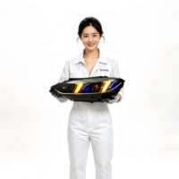 Pour BMW Série 4 G22 G23 G26 M4 : Ensemble de phares LED laser avec feux de jour DRL « Golden Eyes » blancs et jaunes – Amélioration des phares