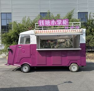 Camión de Comida Eléctrico con Temática Vintage de Citroën, Carrito Móvil <span class=keywords><strong>para</strong></span> Venta de Hot Dogs, Café, Helados y Otros Alimentos al Aire Libre - Product Image 3