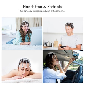 Masseur de tête sans fil Octopus avec thérapie musicale, 10 et 20 nœuds souples pour massage des tissus profonds, pour la maison et le bureau - Product Image 6