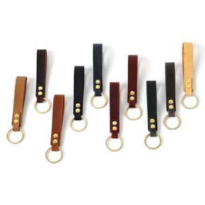 Porte-clés en cuir de vachette véritable avec logo personnalisé, pendentif en cuir, modèle de logo personnalisé, sangle à crochet métallique, clé en cuir - Product Image 2