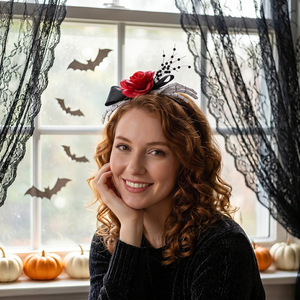 Diadema gótica <span class=keywords><strong>de</strong></span> rosas <span class=keywords><strong>para</strong></span> Halloween, diadema <span class=keywords><strong>de</strong></span> encaje oscuro romántico con calavera, diadema <span class=keywords><strong>de</strong></span> vampiro y bruja <span class=keywords><strong>para</strong></span> <span class=keywords><strong>disfraz</strong></span> <span class=keywords><strong>de</strong></span> hada oscura y bruja, accesorio. - Product Image 5