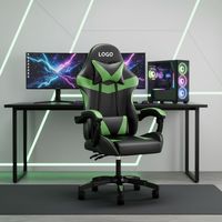 Chaise de bureau moderne minimaliste en cuir avec dossier, pivotante, confortable pour le gaming et le télétravail, avec vérin à gaz à 2 positions et base en acier