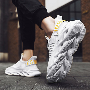 Tomaia in maglia volante alla <span class=keywords><strong>moda</strong></span> e versatile per scarpe sportive da uomo casual per camminata lenta e sana - Product Image 6