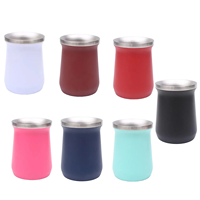 Tasse à maté en acier inoxydable 160 ml avec logo personnalisé, double paroi isolée, gourde à yerba maté, tasse de voyage pour thé, vente en gros