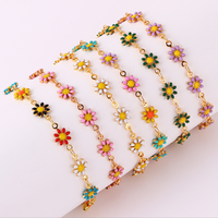 Grosir Kalung Perhiasan Manik-manik Choker Bunga Daisy Bohemian