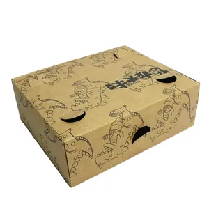 2024 Hot selling New Design Take away To Go Box Fried Chicken Kraft Packaging Boxes