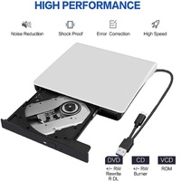 Slim External USB 3.0 DVD/CD Optical Drive Compatible with Windows 11 and PC/Laptop for Desktop Use