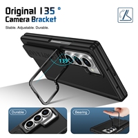 Couverture de support de bague en métal de caméra de ceinture de téléphone d'affaires pour Samsung Galaxy Z pli 7 6 5 4 3 étui avec la force de poignée de support de PC