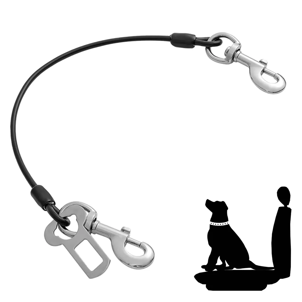 QQgift özel köpek koltuğu koşum kemeri araba için 2 adet köpek koltuğu kemer kaplı tel tasma emniyet kısıtlama hiçbir çiğnemek urgan kablosu