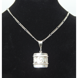 .925โซ่ฟิกาโรเงินสเตอร์ลิงพร้อมจี้ตกแต่งเงิน950 - Product Image 1
