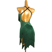 Robe de compétition de danse de salon, robe de performance, style à franges, robe de danse Cha Cha Samba, Spandex/Nylon Q461