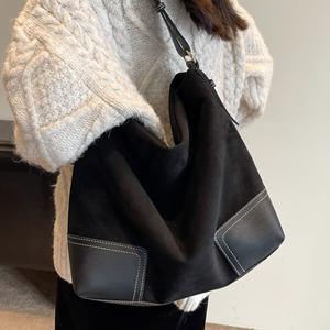 Sac panier en cuir véritable, tendance et élégant, sac à bandoulière pour femme - Product Image 2