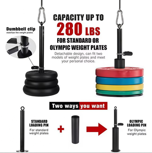 Durable Home Fitness Pull-down Training <b>Sets</b> Multifunctional <b>Lift</b> <b>Weighted</b> Pulley System Cable Machine with Adjustable Cable - Product Image 5