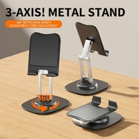 Support universel pour téléphone portable et tablette en alliage d'aluminium de qualité supérieure, ultra-fin, anti-chute, design haut de gamme, rotation à 360°