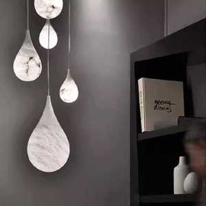 Modern Minimalist Marble Pendant <b>Light</b> Oval Multi Head LED Chandelier For Hotels And Guesthouses - Product Image 1