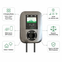 Cargador EVSE de Pared de 7KW AC, Estación de Carga Inteligente Tipo 1, RFID, OCPP, CE, TUV, UKCA, Control por Aplicación, Pantalla LCD, WrightCharge