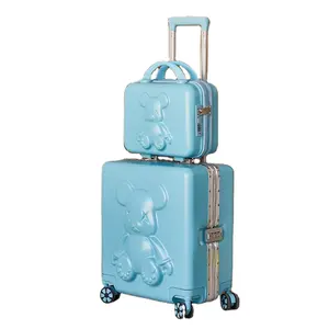 कस्टम डिजाइन कठिन खोल Abs + पीसी सामान पहियों Multifunctional पर यात्रा ट्राली सूटकेस