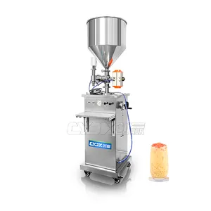 CYJX Corpo Vertical Pneumático Esfrega Máquina De Enchimento De Molho De Pasta De Creme Pomada Máquina De Enchimento Semi Automática