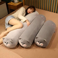Bantal Tubuh Panjang Karakter Hewan Kartun Grosir, Bantal Tidur Boneka Kelinci Babi Bebek Beruang Lembut untuk Anak-anak, Kamar Tidur, Sofa, Hadiah