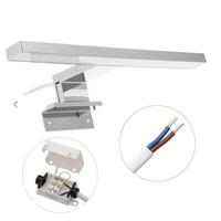 Applique murale LED moderne pour salle de bain, indice de protection IP44, montage mural, lampes décoratives pour miroir de salle de bain, à intensité variable, commande tactile, finition chromée